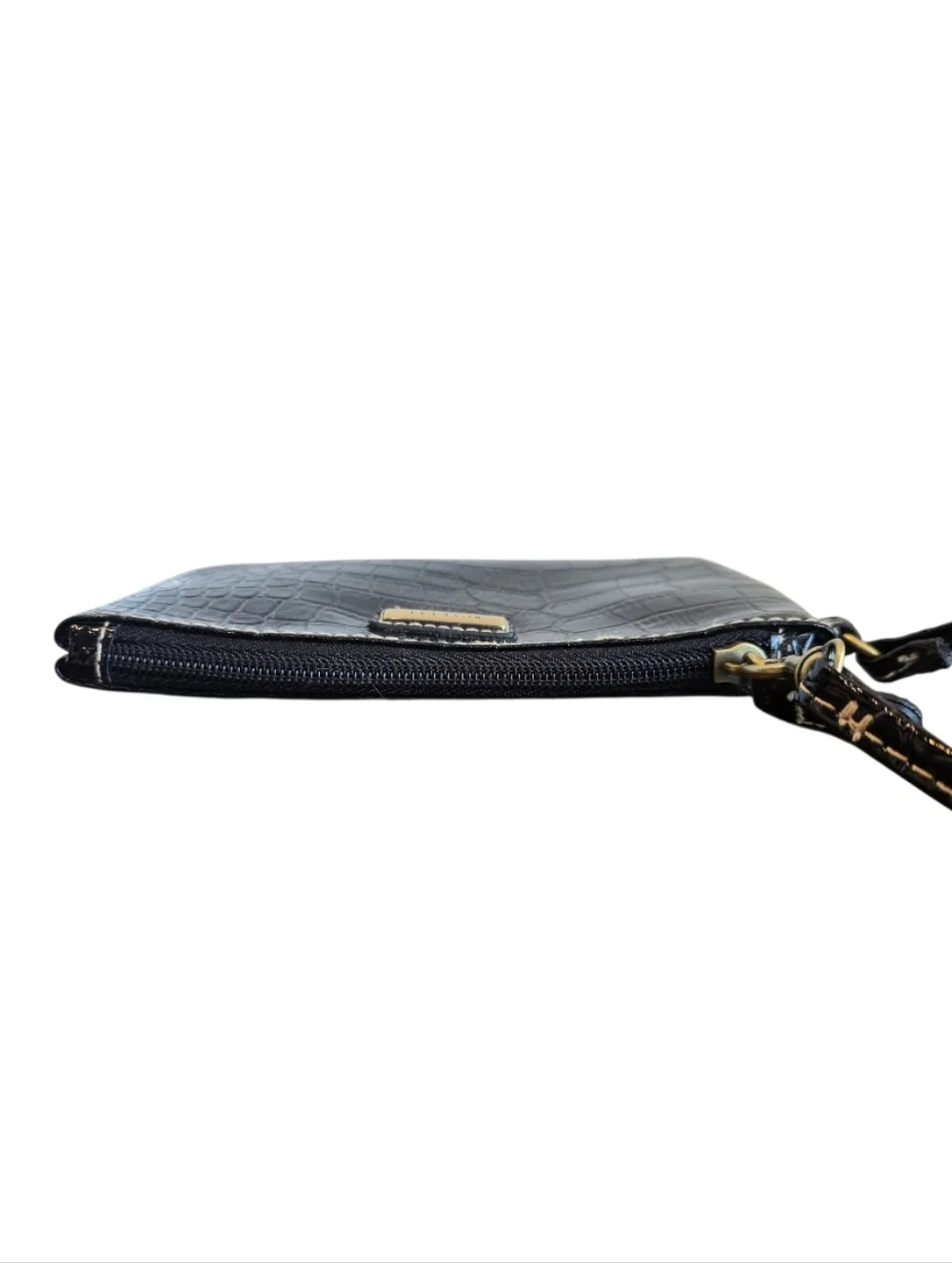 Rosetti Black Croc Embossed Faux Leather Wristlet